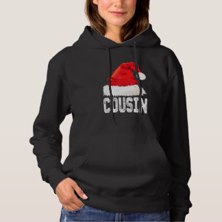 Christmas Cousin Santa Hat Xmas Matching Family 2 Hoodie