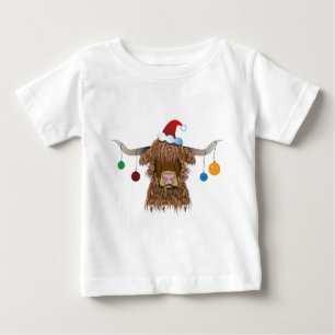 Christmas Cow Baby T-Shirt