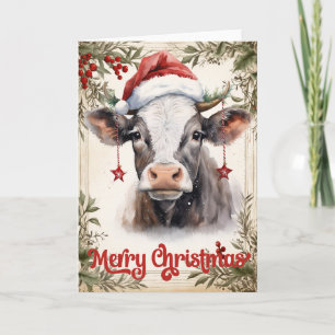 Christmas Cow  Card
