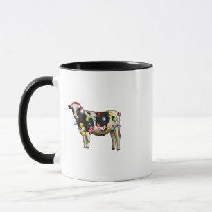 Christmas Cow Farm Lover Cute Santa Holiday Mug