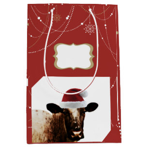 Christmas Cow Gift Bag