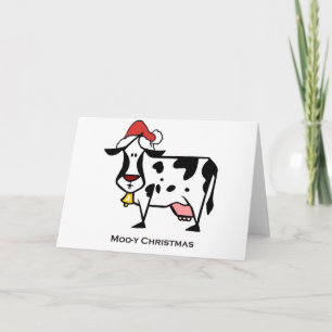 Christmas Cow Holiday Card