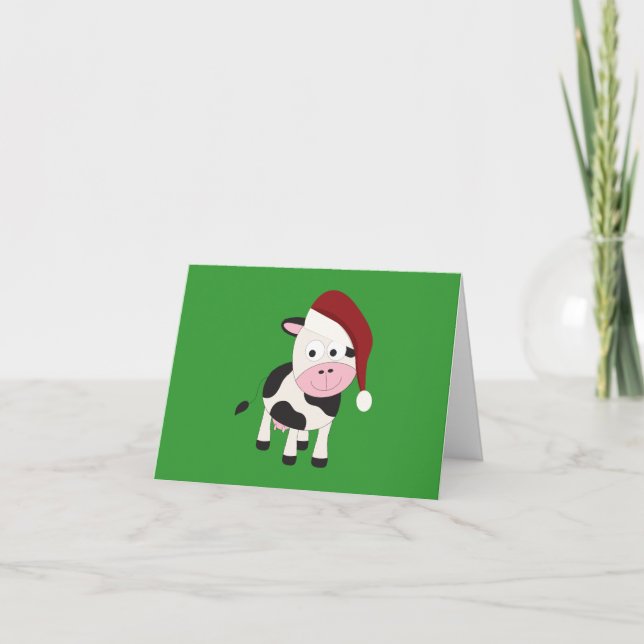 Christmas cow holiday card (Front)