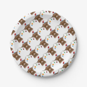 Christmas Cow Paper Plate