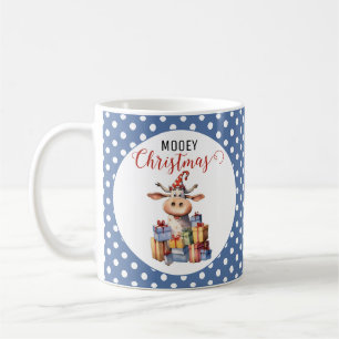 Christmas Cow Pun Coffee Mug
