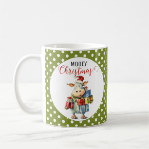 Christmas Cow Pun Coffee Mug