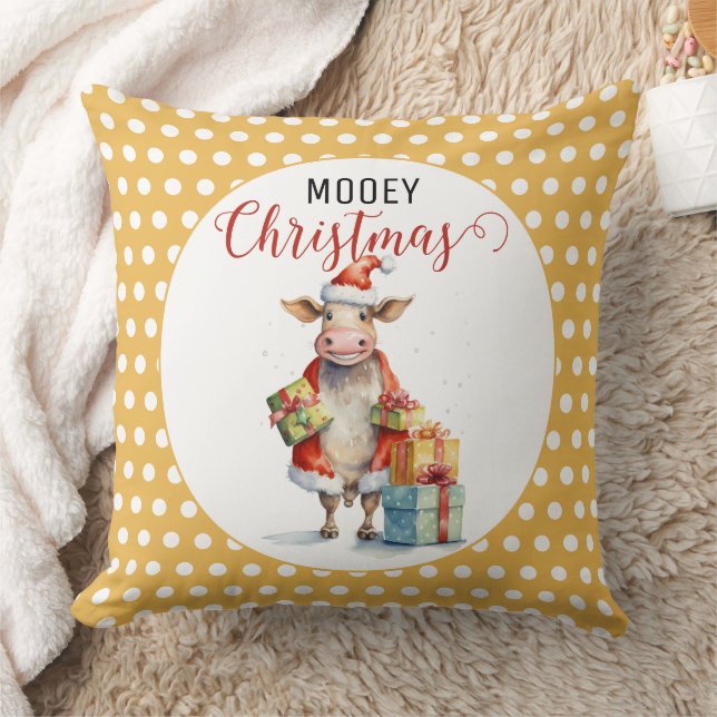 Christmas Cow Pun  Cushion (Blanket)