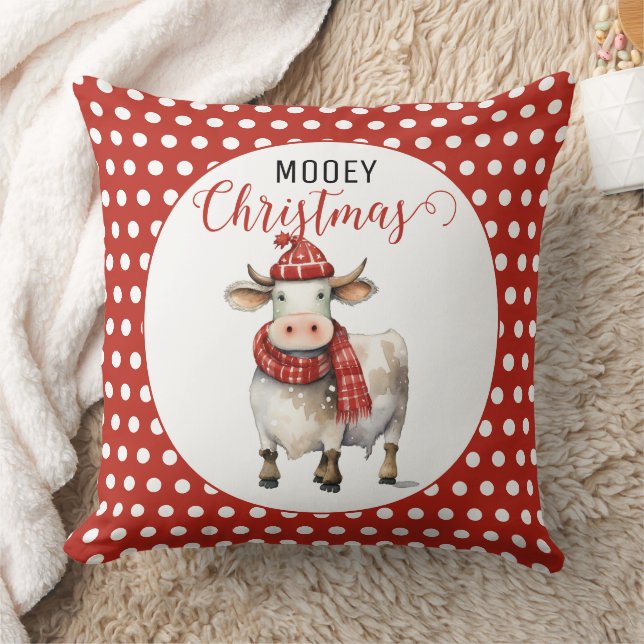 Christmas Cow Pun  Cushion (Blanket)