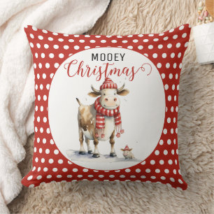 Christmas Cow Pun  Cushion
