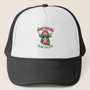 Christmas Cow Shirt Cute Highland Holiday Pun Desi Trucker Hat