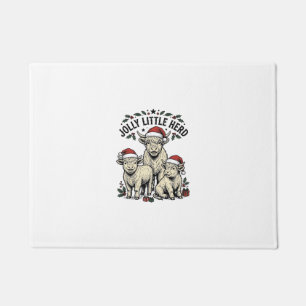 Christmas Cow Shirt Vintage Holiday Herd Art Doormat