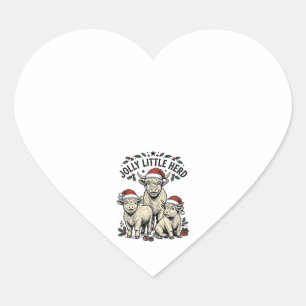 Christmas Cow Shirt Vintage Holiday Herd Art Heart Sticker