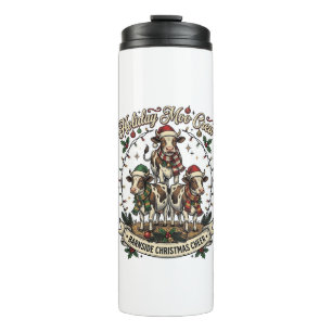 Christmas Cow Trio Vintage Barn Holiday Shirt Desi Thermal Tumbler