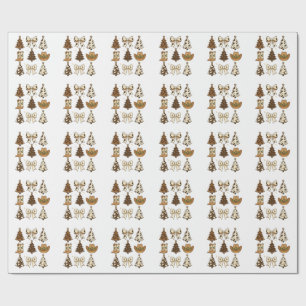 Christmas Cowboy Boots Western Santa Xmas Wrapping Paper