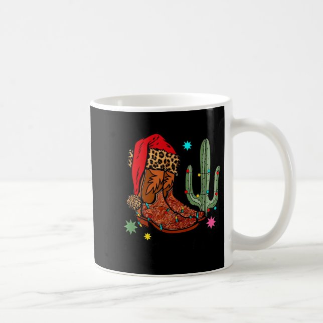 Christmas Cowgirl Boots,western Christmas Funny Gi Coffee Mug (Right)