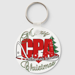 CHRISTMAS CPA Certified Public Accountant Key Ring