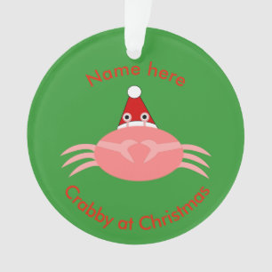 Christmas Crab Acrylic Ornament
