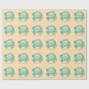 Christmas Crab Beach Wrapping Paper