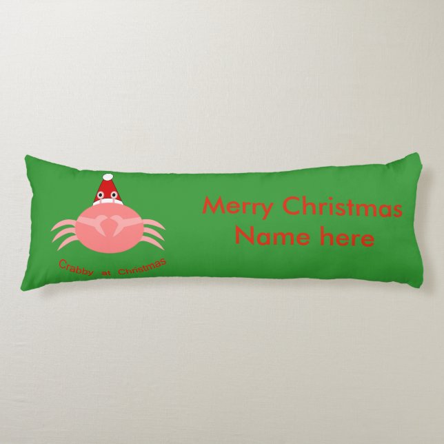 Christmas Crab Body Pillow (Front)