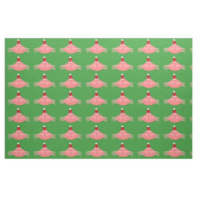 Christmas Crab Craft Fabric (Fat Quarter)