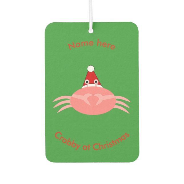 Christmas Crab Custom Air Freshener (Front)