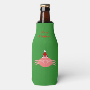Christmas Crab Custom Bottle Cooler