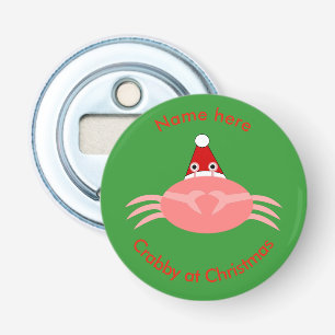 Christmas Crab Custom Bottle Opener