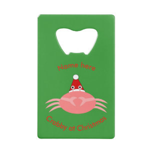 Christmas Crab Custom Bottle Opener