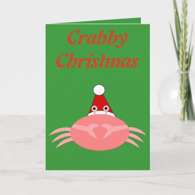 Christmas Crab Custom Card (Front)