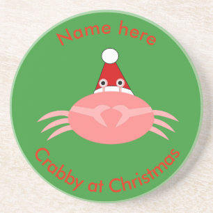 Christmas Crab Custom Coasters