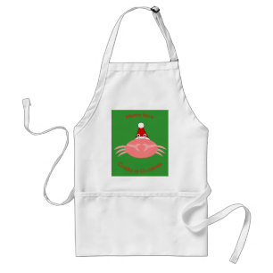 Christmas Crab Custom Cooking Apron