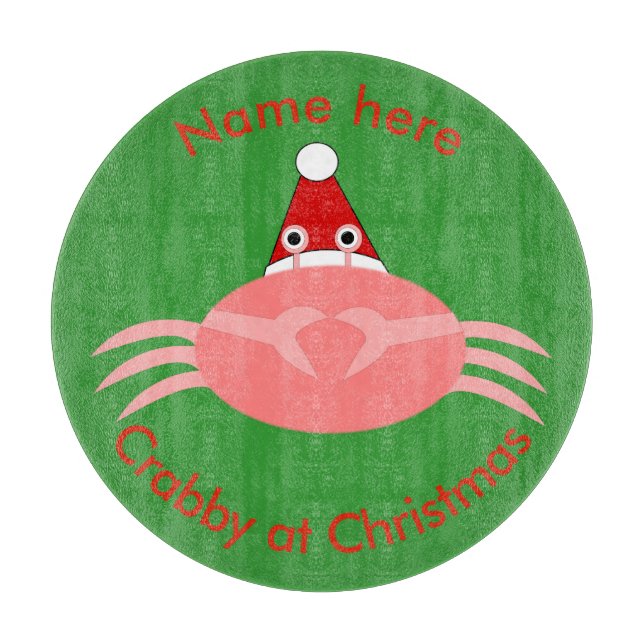 Christmas Crab Custom Cutting Board (Front)