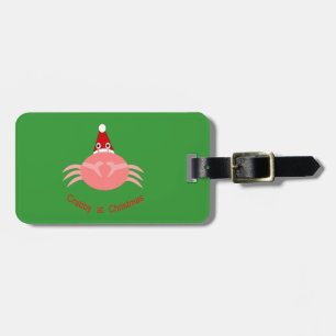 Christmas Crab Custom Luggage Tag