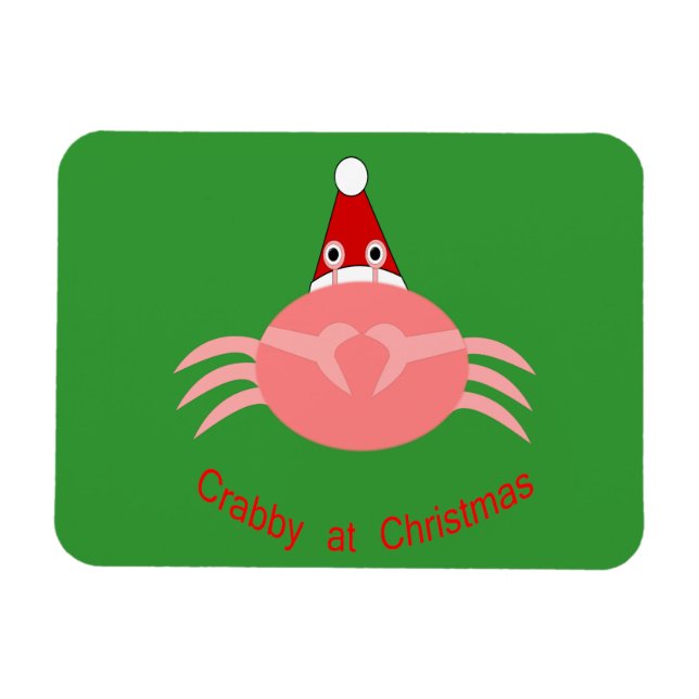 Christmas Crab Custom Magnet (Horizontal)