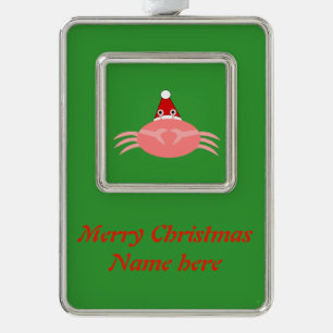 Christmas Crab Custom Ornament