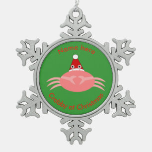 Christmas Crab Custom Ornament