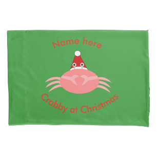 Christmas Crab Custom Pillowcase
