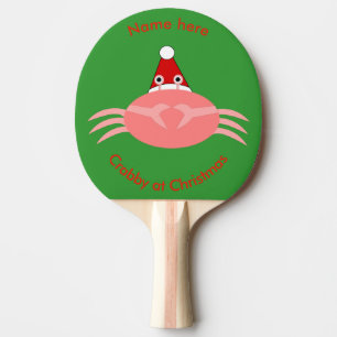 Christmas Crab Custom Ping Pong Paddle
