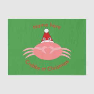 Christmas Crab Custom Tissue Paper