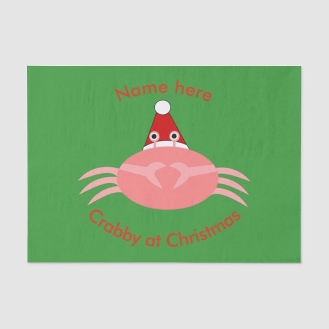 Christmas Crab Custom Tissue Paper (Front)