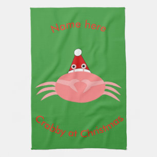 Christmas Crab Custom Towel