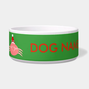 Christmas Crab Dog Bowl