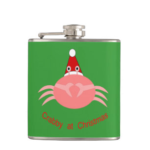 Christmas Crab Flask