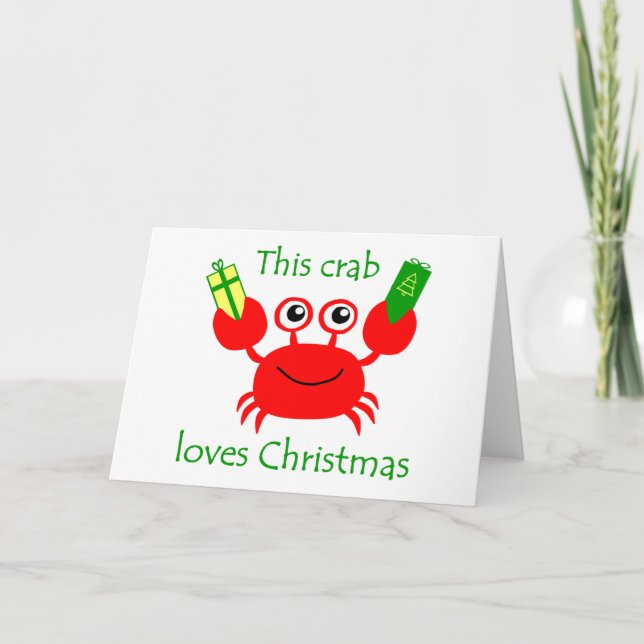 Christmas Crab Holiday Card (Front)