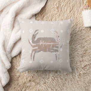 Christmas Crab Ocean Beach Sea Crustacean Earthy Cushion