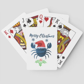 Christmas Crab Playing Cards