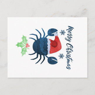 Christmas Crab Postcard