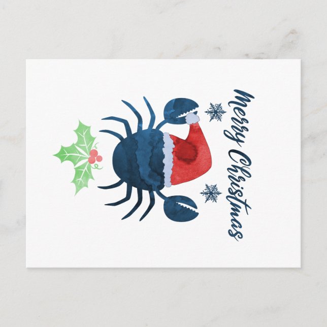 Christmas Crab Postcard (Front)