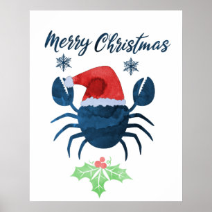 Christmas Crab Poster