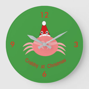 Christmas Crab Wall Clock